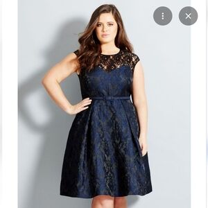 City Chic Navy Lace Dress